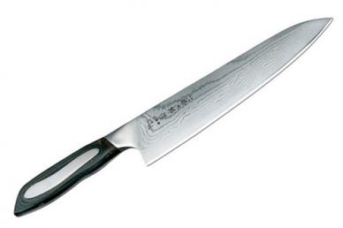 Нож Кухонный Поварской TOJIRO Flash (FF-CH240), длина лезвия 240 мм, сталь VG10, 63 слоя, рукоять микарта, заточка #1000