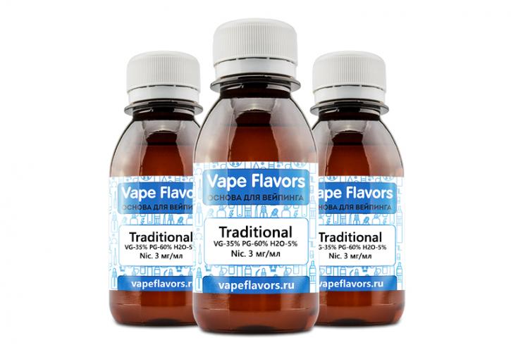 Основа Vape Flavors Traditional, 100 мл, 03 мг/мл