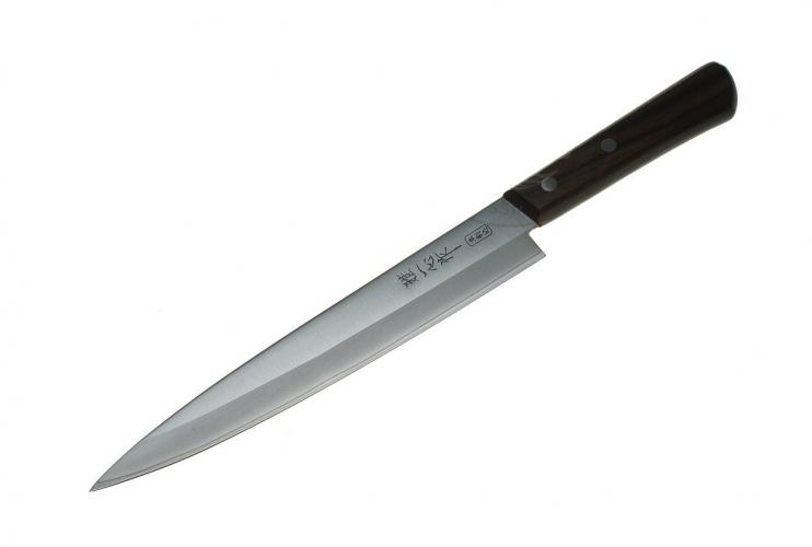 2006, Нож для тонкой нарезки Kanetsugu Special Offer, 210 мм, сталь AUS-8/SUS410, 3 слоя, рукоять розовое дерево (102250