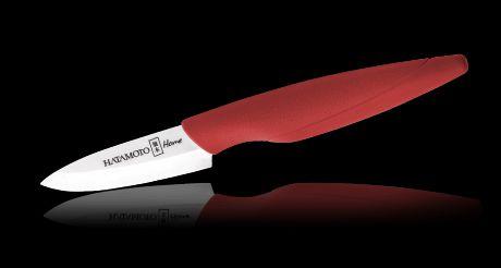 Нож Кухонный Овощной Hatamoto Home (HC070W-RED), длина лезвия 70 мм, Керамика, рукоять красная