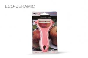 Овощечистка керамическая (розовая ручка) Samura Eco-Ceramic