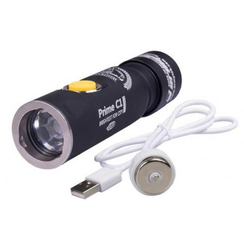 Фонарь Armytek Prime C1 XP-L USB (Теплый свет) (Серебро)