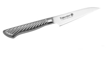 Овощной Кухонный Нож TOJIRO PRO (F-844), длина лезвия 90 мм, сталь VG10, 3 слоя, рукоять сталь, заточка #8000