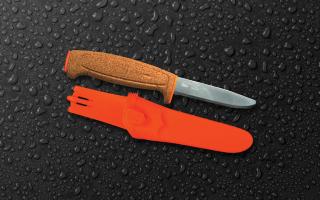 Нож Morakniv Floating Serrated Knife, нержавеющая сталь, пробковая ручка,