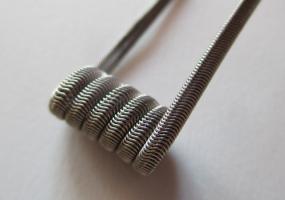 #176 Triple Fused Clapton Плата D=3 mm 6 витков R ~ 0,12 Om (4*0,3 Ni80 + 0,1 Ni80) - 2 шт МРЦ 120 руб.