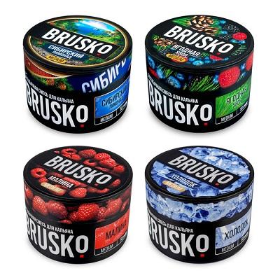 Бестабачная смесь для кальяна BRUSKO, 50 г, Апельсин с мятой, Medium