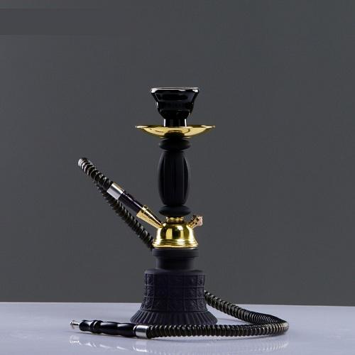 Кальян "Агра", 29 см, 1 трубка, черный с золотом   4475125