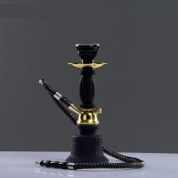 Кальян "Агра", 29 см, 1 трубка, черный с золотом   4475125