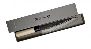 Нож Кухонный Поварской TOJIRO Hammered Finish  (F-1115), длина лезвия 210 мм, сталь VG-10, 3 слоя, рукоять магнолия, зат