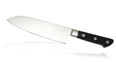 Кухонный Нож Сантоку Fuji Cutlery Narihira (FC-47), длина лезвия 180 мм, сталь Mo-V, рукоять ABS пластик, заточка #4000
