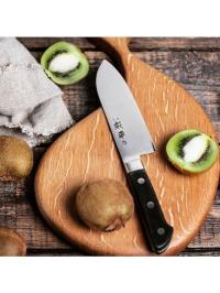 Кухонный Нож Сантоку Fuji Cutlery Narihira (FC-47), длина лезвия 180 мм, сталь Mo-V, рукоять ABS пластик, заточка #4000