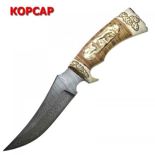 Нож Корсар.,дам.ст.,бер.,упор,кость Нож Корсар.,дам.ст.,бер.,упор,кость