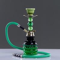 Кальян "Абадан", 30 см, 1 трубка, колба зеленая, шахта-микс   4475119