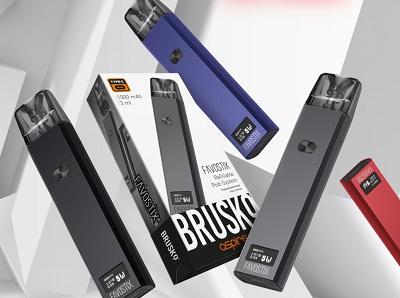 ЭС BRUSKO FAVOSTIX, 1000 mAh, Чёрно-золотой градиент