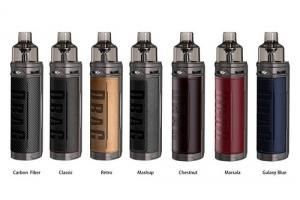 Стартовый комплект ( Pod-система) Voopoo Drag S 2500мАч ( Silver + Red / Romantic Red)