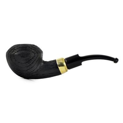 Трубка WoodPipe - Груша 007 - SandBlast BLACK - (фильтр 9 мм)