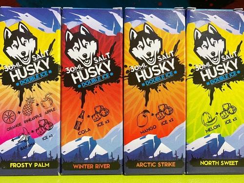 Жидкость HUSKY DOUBLE ICE SALT - ARCTIC STRIKE 30 мл 20 мг (Северный манго темно-синего цвета)