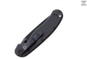 ON_8861 RAT II - нож складн.,чёрная нейлоновая рукоять, клинок AUS8, чёрное покрытие