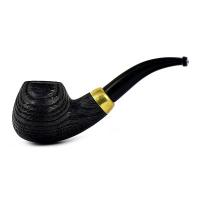 Трубка WoodPipe - Груша 005 - SandBlast BLACK (фильтр 9 мм)