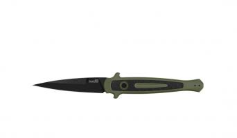 K7150OLBLK launch 8 - нож автомат., оливк. алюм. рук-ть, карбон. вставка, черн.клинок CMP154