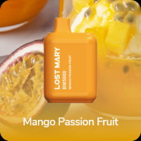 Одноразовая эл. сигарета (уп. 1 шт) Lost Mary BM5000 2% - Mango Passion Fruit 5000 затяжек с подзарядкой (Манго, маракуй