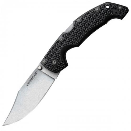 CS_29AC Voyager Clip Large Plain Edge - нож склад., клинок AUS10