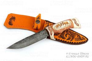 Нож Лазутчик дам.,ст.,бер.,упор, кость Нож Лазутчик дам.,ст.,бер.,упор, кость