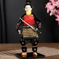 Кукла коллекционная "Китайский гвардеец в золотых доспехах с мечом" 31х12,5х12,5 см   4390912
