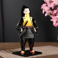 Кукла коллекционная "Китайский гвардеец в серебристых доспехах с мечом" 28х12,5х12,5 см   4390910
