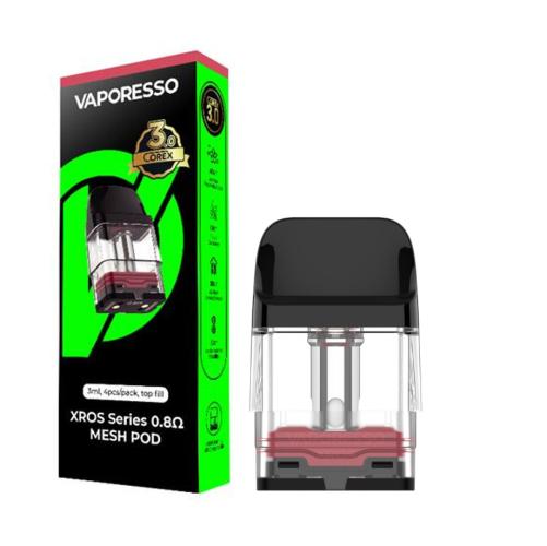 Картридж Vaporesso Corex 3 XROS Top Fill 0.8ohm 3ml Pod VRR-0064M-POD(в упак. 4 шт.)