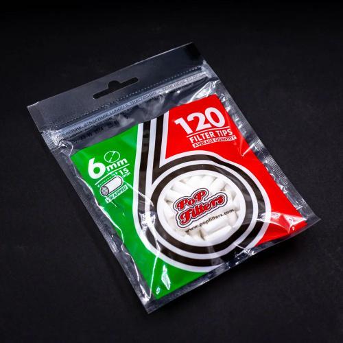 Фильтры для самокруток Pop Filters - 6 мм Slim (120 шт) Фильтры для самокруток Pop Filters - 6 мм Slim (120 шт)