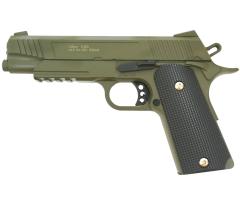 Страйкбольный пистолет Galaxy G.38G (Colt 1911) зеленый Страйкбольный пистолет Galaxy G.38G (Colt 1911) зеленый