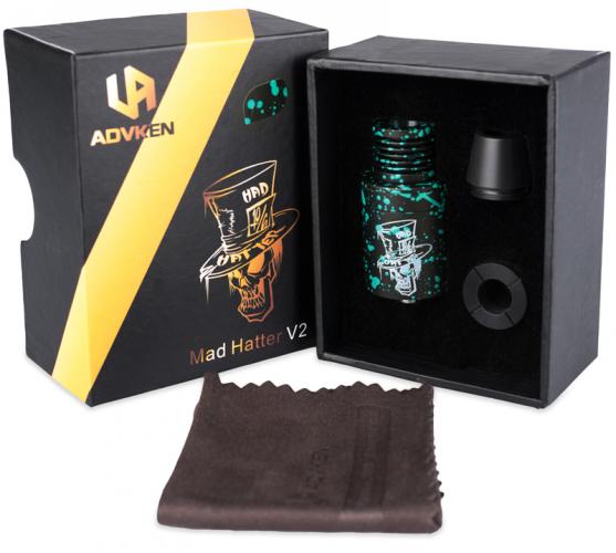 Обслуживаемый атомайзер ADVKEN, Mad Hatter V2, Черно-Зеленый