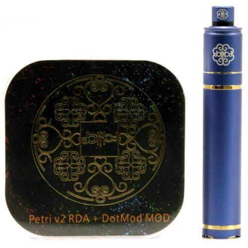 Механический мод с дрипкой DotMod (Petri v2 RDA, DotMod Mod) (Blue)