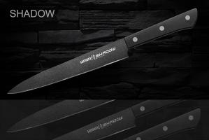 SH-0045/16 Нож кухонный "Samura SHADOW" для нарезки с покрытием BLACK FUSO 196мм, AUS-8, ABS пластик SH-0045/16 Нож кухонный "Samura SHADOW" для нарезки с покрытием BLACK FUSO 196мм, AUS-8, ABS пластик