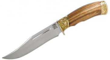 Нож нескладной кованая сталь с долом НМ-4 зебрано упор и тыльник худ. литьё латунь / Ножемир Россия 5467 Нож нескладной кованая сталь с долом НМ-4 зебрано упор и тыльник худ. литьё латунь / Ножемир Россия 5467