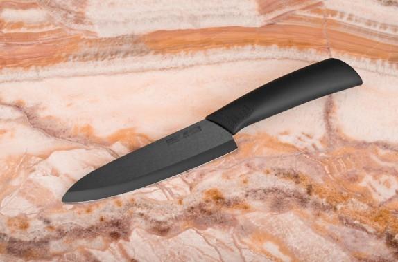 Нож кухонный Шеф 145 мм, чёрная циркониевая керамика Samura Eco-Ceramic
