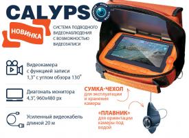 Подводная видео-камера CALYPSO с дисплеем и нфракрасной подсветкой для рыбалки шнур 20м.