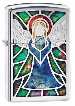 Зажигалка ZIPPO 250 Angel, латунь/сталь с покрытием High Polish Chrome, серебристая, 36x12x56 мм