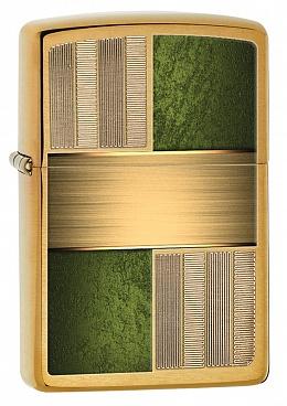 Зажигалка ZIPPO Classic с покрытием Brushed Brass, латунь/сталь, золотистая, матовая, 36x12x56 мм