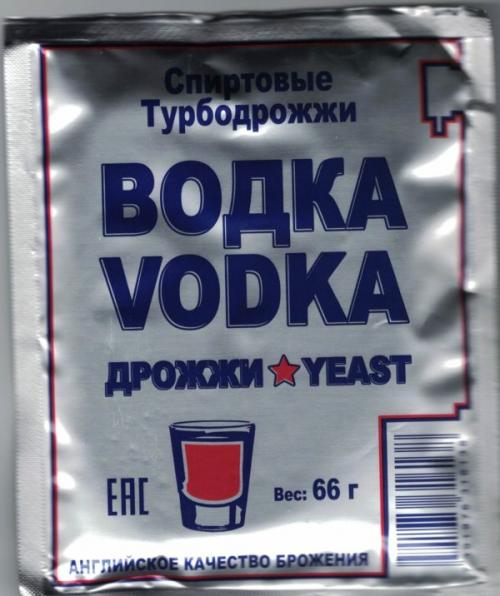 Vodka, спиртовые турбодрожжи 66 гр.