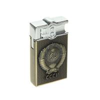 Зажигалка «СССР», пьезо, газ, прямоугольная, микс, 3х6 см 1855326